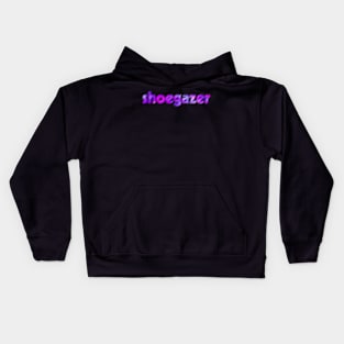 Shoegazer - Blurry Text in Purple Kids Hoodie